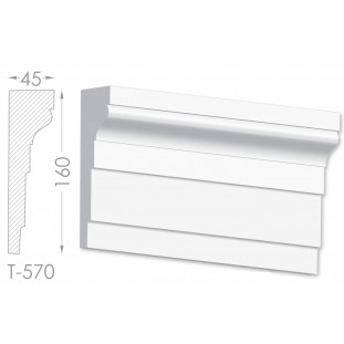 Тяга, молдинг з гіпсу т-570