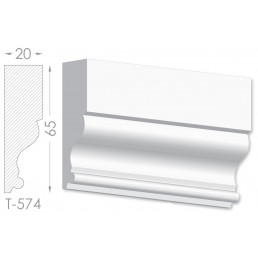 Тяга, молдинг з гіпсу т-574