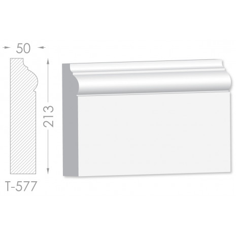 Тяга, молдинг з гіпсу т-577