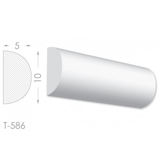 Тяга, молдинг з гіпсу т-586