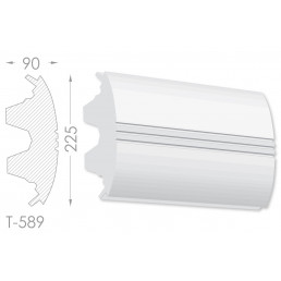 Тяга, молдинг з гіпсу т-589