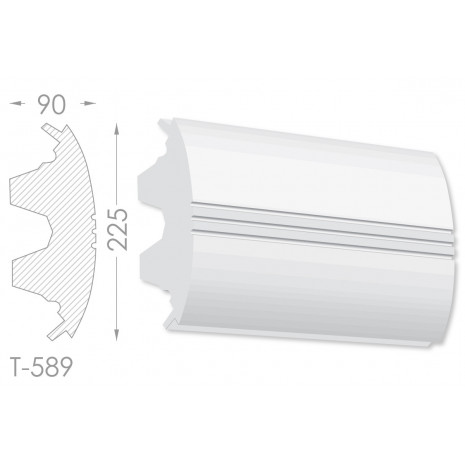Тяга, молдинг з гіпсу т-589