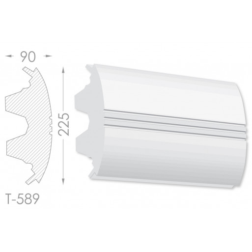 Тяга, молдинг з гіпсу т-589