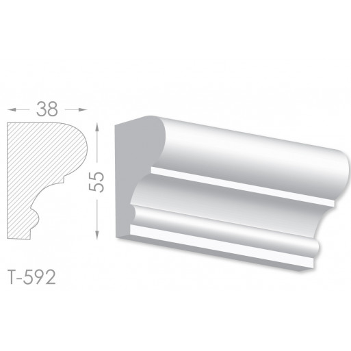Тяга, молдинг из гипса т-592
