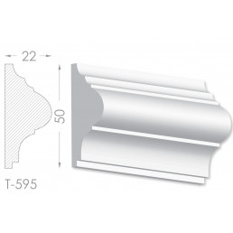 Тяга, молдинг з гіпсу т-595