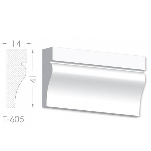 Тяга, молдинг з гіпсу т-605