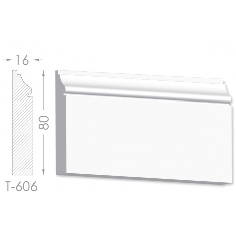 Тяга, молдинг з гіпсу т-606