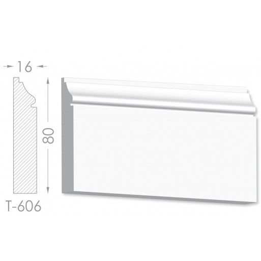 Тяга, молдинг з гіпсу т-606