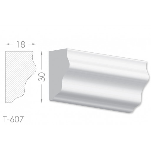 Тяга, молдинг з гіпсу т-607