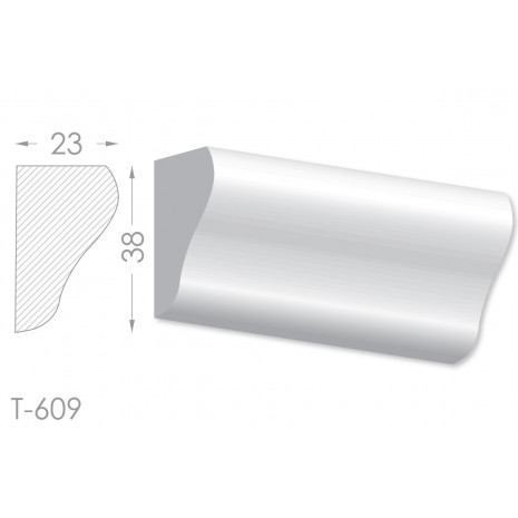 Тяга, молдинг з гіпсу т-609