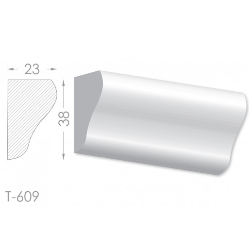 Тяга, молдинг з гіпсу т-609