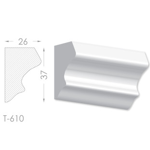 Тяга, молдинг з гіпсу т-610