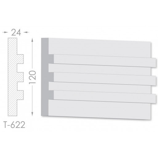 Тяга, молдинг з гіпсу т-622