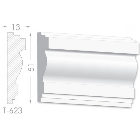 Тяга, молдинг з гіпсу т-623
