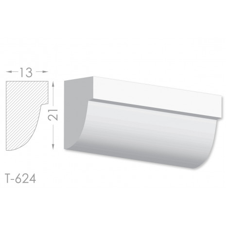 Тяга, молдинг з гіпсу т-624