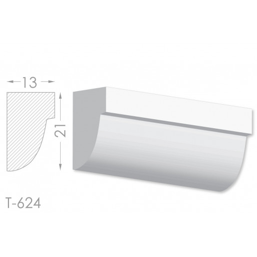 Тяга, молдинг з гіпсу т-624