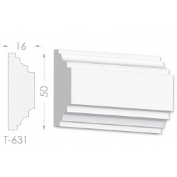 Тяга, молдинг з гіпсу т-631