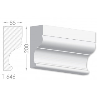 Тяга, молдинг з гіпсу т-646