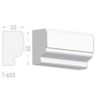 Тяга, молдинг з гіпсу т-653