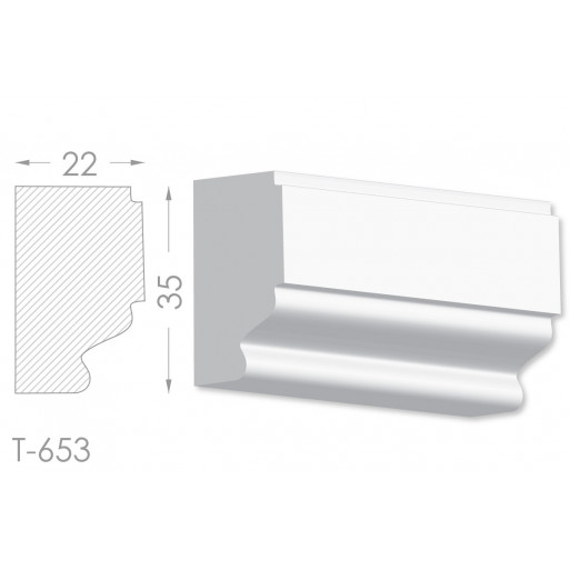 Тяга, молдинг з гіпсу т-653