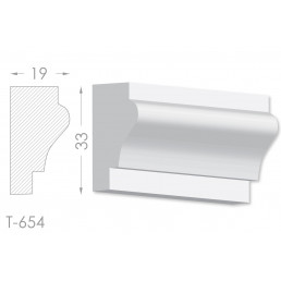 Тяга, молдинг з гіпсу т-654