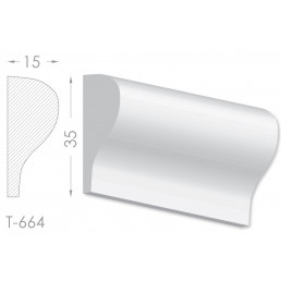 Тяга, молдинг з гіпсу т-664