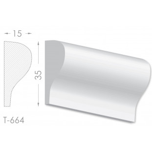 Тяга, молдинг из гипса т-664