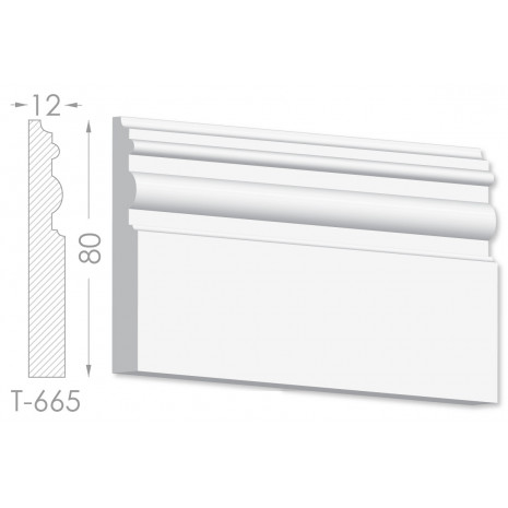 Тяга, молдинг з гіпсу т-665
