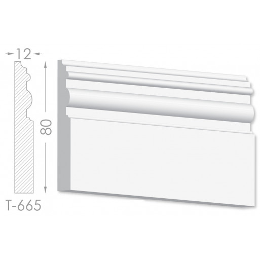 Тяга, молдинг з гіпсу т-665