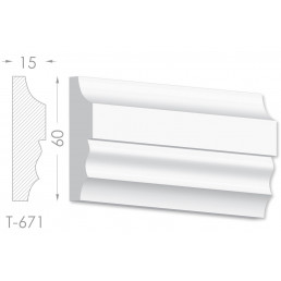 Тяга, молдинг з гіпсу т-671