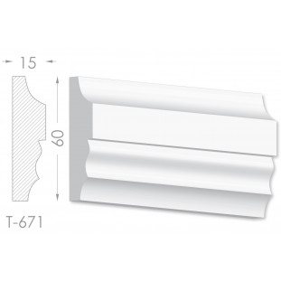 Тяга, молдинг з гіпсу т-671