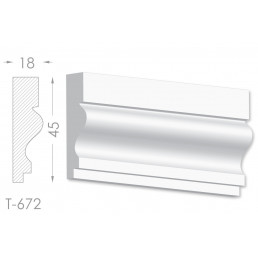 Тяга, молдинг з гіпсу т-672