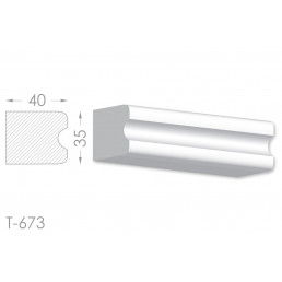 Тяга, молдинг з гіпсу т-673