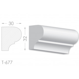 Тяга, молдинг з гіпсу т-677