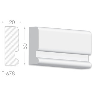 Тяга, молдинг з гіпсу т-678