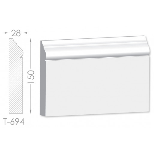 Тяга, молдинг з гіпсу т-694