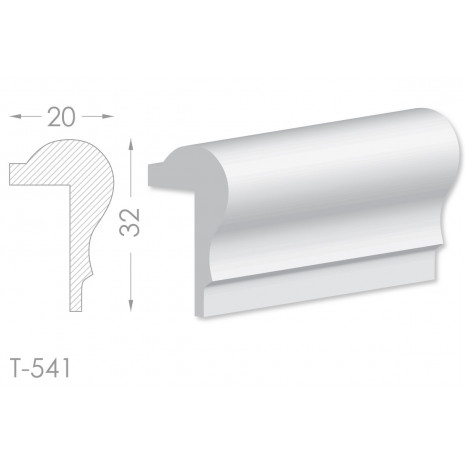 Тяга, молдинг з гіпсу т-541