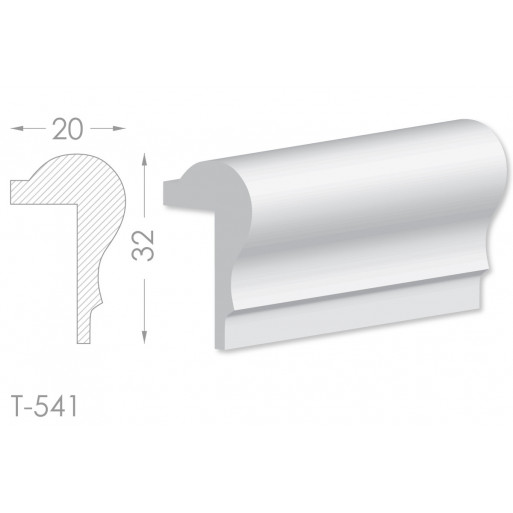 Тяга, молдинг з гіпсу т-541