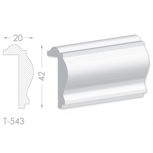 Тяга, молдинг з гіпсу т-543
