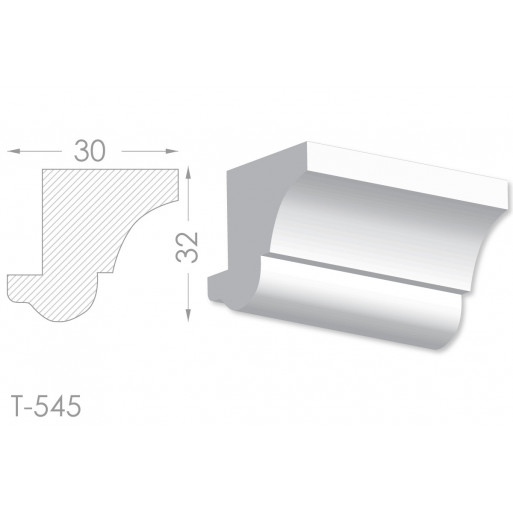 Тяга, молдинг з гіпсу т-545