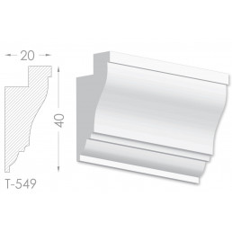 Тяга, молдинг з гіпсу т-549