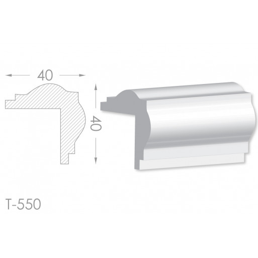 Тяга, молдинг з гіпсу т-550