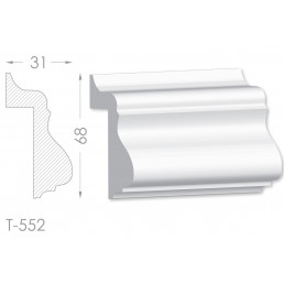 Тяга, молдинг з гіпсу т-552