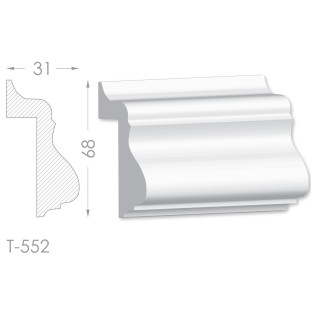 Тяга, молдинг з гіпсу т-552
