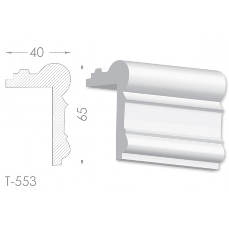 Тяга, молдинг з гіпсу т-553