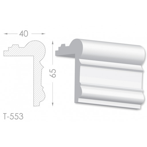 Тяга, молдинг з гіпсу т-553