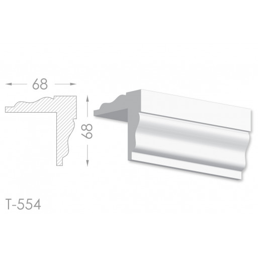 Тяга, молдинг з гіпсу т-554