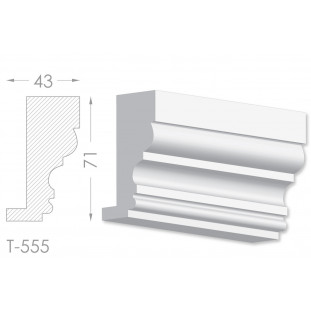 Тяга, молдинг из гипса т-555