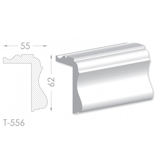 Тяга, молдинг з гіпсу т-556