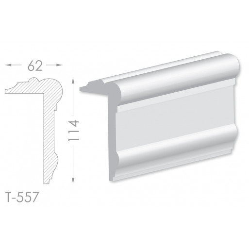 Тяга, молдинг з гіпсу т-557